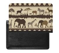 BHTGTRFDTD Étui De Protection De Passeport Animaux D'afrique Étui De Passeport en Cuir PU avec Fente pour Carte De Crédit