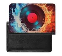 BHTGTRFDTD Étui De Protection De Passeport Disque Vinyle Fire and Water Étui De Passeport en Cuir PU avec Fente pour Carte De Crédit