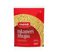 Bhujialalji Bikaneri Bhujia (1 pièce) 1 kg Rajasthani Bhujia Namkeen avec haricots pigeons, grammes de farine et épices indiennes | Snack indien populaire / Namkeen | prêt à manger