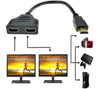BHW Prise HDMI 1 mâle vers Double HDMI 2 Femelle Y Adaptateur de câble de répartiteur LCD LED HD TV