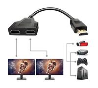 BHW Répartiteur HDMI - Adaptateur Convertisseur Splitter Mâle Vers Double Femelle Y - Câble Pour LCD LED HD TV