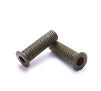 BHYShop Rétro Guidon Poignées en Caoutchouc Antidérapant 22mm 25mm Poignée pour Moto Universelle Harley Honda Kawasaki (22mm,Vert foncé)