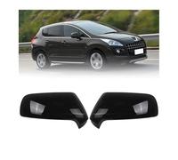 BHYYDS Coque de rétroviseur pour P&eugeot 3008 5008 2009-2016 Citroën C3 C4 Coques De Rétroviseurs Latéraux (1 Pair Glossy Black)