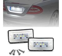 BHZNGD 2x Lampe de Plaque d'immatriculation LED de Voiture, Lampe de Plaque d'immatriculation sans Erreur 6000K Compatible avec Benz C W203 CLK W209 A209 C209 SL R230 Rerplace OEM# A2308200166