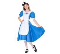 bi bi hou Alice Cosplay Costume Set Femme Maid Dress Déguisement de Alice Costume avec Bandeau et Tablier Robe de Lolita Noël Halloween Carnaval Fête Performance Costume pour Adulte S-XXL