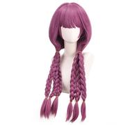bi bi hou Anime Frieren Cosplay Aura Perruque Violet Longueur 80cm Déguisement de Frieren at the Funeral Aura Wig Anime Perruque Noël Halloween Carnaval Fête Costume Accessoires Adulte