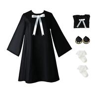 bi bi hou Anya Cosplay Costume Set avec Perruque Costume de Cosplay Anya Forger Déguisement de Anime Spy X Family Cosplay Costume Halloween Carnaval Fête Costume pour Adulte Noir