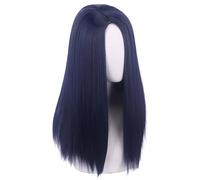 bi bi hou Caitlyn Cosplay Perruque Bleu Noir Droite Longueur 40cm Déguisement de Anime Arcane Caitlyn Kiramman Wig Anime Perruque Noël Halloween Carnaval Fête Costume Accessoires Adulte