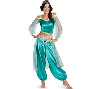 bi bi hou Femmes Costume de Princesse Jasmine Déguisements Aladdin Princesse Costume avec Accessoires Costumes de Danse du Ventre Noël Fête Halloween Carnaval Cosplay Costume pour Adulte