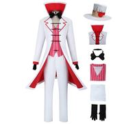 bi bi hou Hazbin Hotel Lucifer Cosplay Costume Set avec Chapeau Déguisement de Anime Hazbin Hotel Costume Lucifer Morningstar Uniforme Noël Halloween Carnaval Fête Performance Costume pour Adulte
