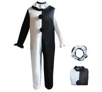 bi bi hou Homme Terrifier Clown Cosplay Costume Combinaison avec Masque Déguisements de Clown Tueur Costume Terrifier Art The Clowns Uniforme Noël Halloween Carnaval Fête Performance Adulte