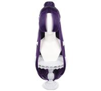 bi bi hou Jinshi Cosplay Perruque Violet Foncé Longueur 85cm Déguisement de Anime The Apothecary Diaries Jinshi Wig Anime Perruque Noël Halloween Carnaval Fête Costume Accessoires