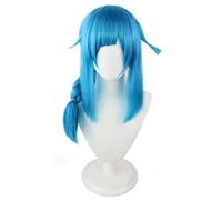 bi bi hou Jinx Cosplay Perruque Bleu Longueur 62cm Déguisement de Anime Arcane Young Jinx Wig Anime Perruque Noël Halloween Carnaval Fête Costume Accessoires Adulte