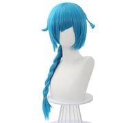 bi bi hou Jinx Cosplay Perruque Bleu Longueur 70cm Déguisement de Anime Arcane Young Jinx Wig Anime Perruque Noël Halloween Carnaval Fête Costume Accessoires Adulte