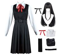 bi bi hou Mitaka ASA Cosplay Costume Set avec Perruque Costume de Cosplay Mitaka Déguisement de Anime Chainsaw Man Cosplay Costume Halloween Carnaval Fête Costume pour Adulte