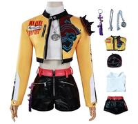 bi bi hou Rumi Cosplay Costume Complete Set Déguisement de Anime Demon Hunters Costume Rumi Uniforme Noël Halloween Carnaval Fête Performance Costume Adulte
