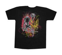 BI BI MIAO As I Lay Dying Beheading Skeletons Unisex 100% Cotton Short-Sleeve T-Shirts Black XXL