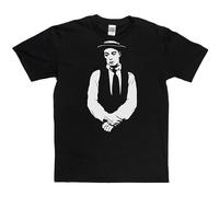 BI BI MIAO Buster Keaton American Actor Comedian Movie Star Unisex 100% Cotton Short-Sleeve T-Shirts Black M