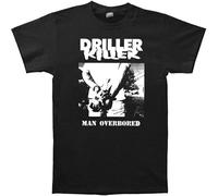 BI BI MIAO Driller Killer Overboard Unisex 100% Cotton Short-Sleeve T-Shirts Black L