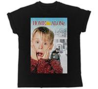 BI BI MIAO Home Alone Blue Poster Unisex 100% Cotton Short-Sleeve T-Shirts Black XXL