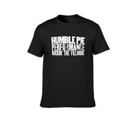 BI BI MIAO Humble Pie-Performance Unisex 100% Cotton Short-Sleeve T-Shirts Black M