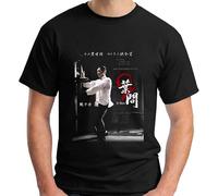 BI BI MIAO New IP Man 3 Kungfu Wing Chun Movie Unisex 100% Cotton Short-Sleeve T-Shirts Black XL