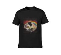 BI BI MIAO Rainbow Rising Tour Unisex 100% Cotton Short-Sleeve T-Shirts Black XXXL