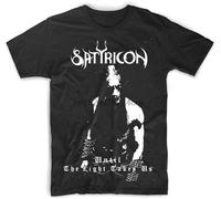 BI BI MIAO Satyricon Until The Light Takes Us Unisex 100% Cotton Short-Sleeve T-Shirts Black XXXL