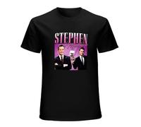BI BI MIAO Stephen Mulhern Appreciation Homage Throwback Stag Hen Do Unisex 100% Cotton Short-Sleeve T-Shirts Black S