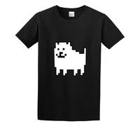 BI BI MIAO Undertale Annoying Dogs Unisex 100% Cotton Short-Sleeve T-Shirts Black S