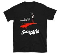 BI BI MIAO Yong Suspiria 1977 Vintage Horror Retro Cult Unisex 100% Cotton Short-Sleeve T-Shirts Black S