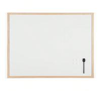 Bi-Budget - Tableau Blanc Magnétique, 60 x 45, avec 1 Marqueur et 2 Aimants, Tableau àémo avec Cadre en Bois et Surface en Acier Laqué Fabricant : Bureau double Marque: Bureau double Numéro du modèle: