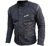 BI ESSE - Veste de moto en cordura, homme, tissu imperméable, doublure thermique amovible (FR/ES, Alpha/lettres, XS, Taille normale, Taille normale, Noir)
