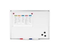 Bi-Joy Tableau Blanc Magnétique Gaya, Surface en acier laqué, avec cadre en aluminium (60 x 45 cm)