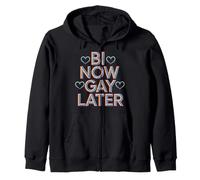Bi Now Gay Later Rainbow Pride Sweat à Capuche