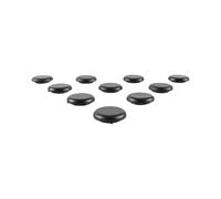Bi-Office Aimants Dome - Onix, 3 cm, paquet de 10