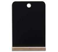 BI-OFFICE Ardoise de table Noire double face, support en pin, format A4