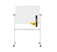 Bi-Office Ayda Tableau Blanc Pivotant, surface emaillé double face, structure en aluminium, 1065x750mm