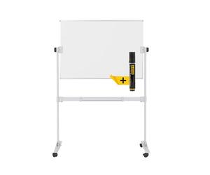 Bi-Office Ayda Tableau Blanc Pivotant, surface emaillé double face, structure en aluminium, 1065x750mm