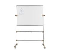Bi-Office BioFusion tableau blanc pivotant, 106,5 x 75 cm, surface en acier laqué double face, aluminium naturel avec biocomposites de coquillages