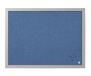 Bi-Office Blue Bells - Tableau d'Affichage avec Surface en Tissu Bleu, Cadre en MDF Perle, 60 x 45 cm