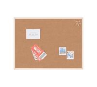 Bi-Office Budget - Tableau d'Affichage en Liège, 60 x 45 cm, Double Face, Panneau avec Cadre en Bois