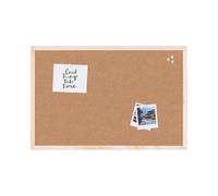 Bi-Office Budget - Tableau d'Affichage en Liège, 90 x 60 cm, Double Face, Panneau avec Cadre en Bois