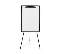 Bi-Office Chevalet de Conférence Trépied design, Magnétique, Noir, Cadre Aluminium 70X100 cm, Paperboard avec Deux Bras Extensibles