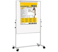 Bi-Office Duo - Chevalet de Conférence Mobile Magnétique et Feutre Gris 700 X 1200 mm Blanc/Gris