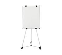 Bi-Office Earth Kyoto Chevalet de Conférence Mobile Non Magnétique, 70 X 100 cm (Taille Euro), Surface Effaçable à Sec, Cadre en Aluminium