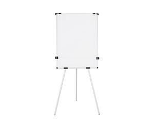 Bi-Office Earth Kyoto Chevalet de Conférence Trépied Non Magnétique avec Rouleau de Papier et Bras Extensibles, 70 X 100 cm (Taille Euro), Surface Effaçable à Sec, Cadre en Aluminium
