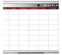 Bi-Office Earth - Tableau Planning Magnétique Hebdomadaire avec Cadre en Aluminium 90 x 60 cm