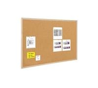 Bi-Office Budget - Tableau d'Affichage en Liège, 60 x 45 cm, Double Face, Panneau avec Cadre en Bois
