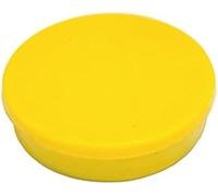 Bi-Office Lot de 10 Aimants rond 20 mm Jaune